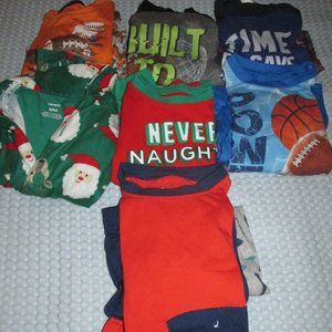 Boys size 5/5 & 6 Pajamas, bundle of 7